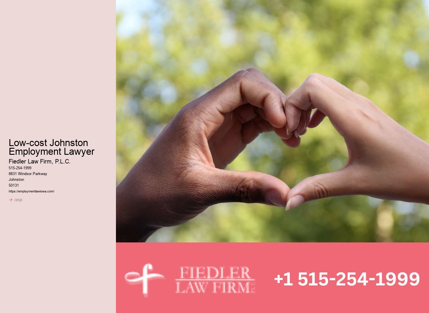 Employment Lawyer Johnston fees