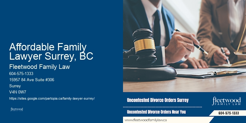 Affordable Family Lawyer Surrey, BC Family Law Firm Specializing in Divorce Settlements