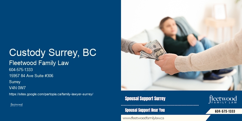 Custody Surrey, BC Family Law Retainer Fees