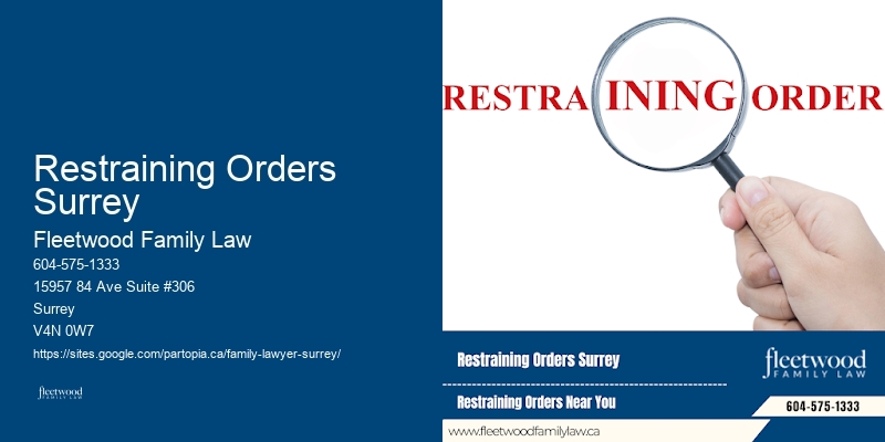 Restraining Orders Surrey Uncontested Divorce Lawyer