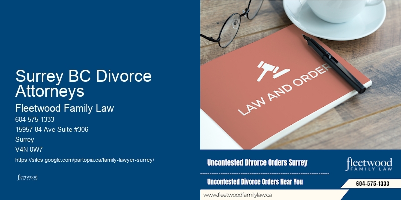 Surrey BC Divorce Attorneys Spousal Support and Maintenance