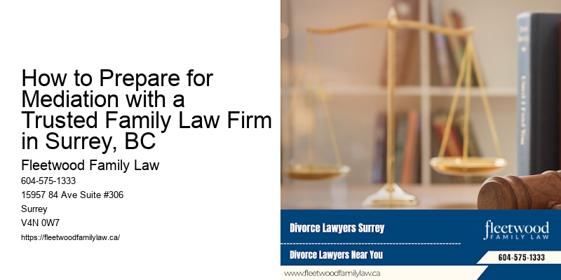 How to Prepare for Mediation with a Trusted Family Law Firm in Surrey, BC