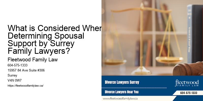 What is Considered When Determining Spousal Support by Surrey Family Lawyers?