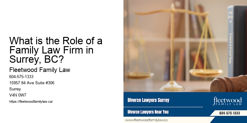 What is the Role of a Family Law Firm in Surrey, BC?