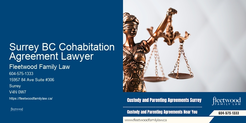 Surrey BC Cohabitation Agreement Lawyer BC Family Law Litigation