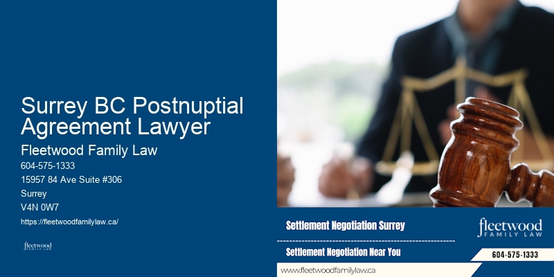 Best Family Lawyers in Surrey BC Postnuptial Agreement Lawyer BC