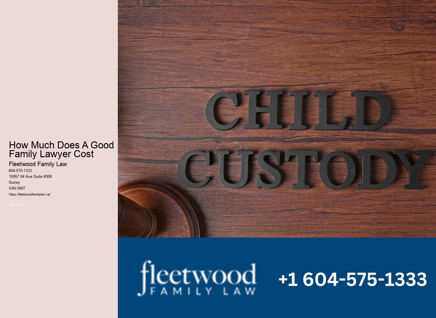 How Much Does A Good Family Lawyer Cost