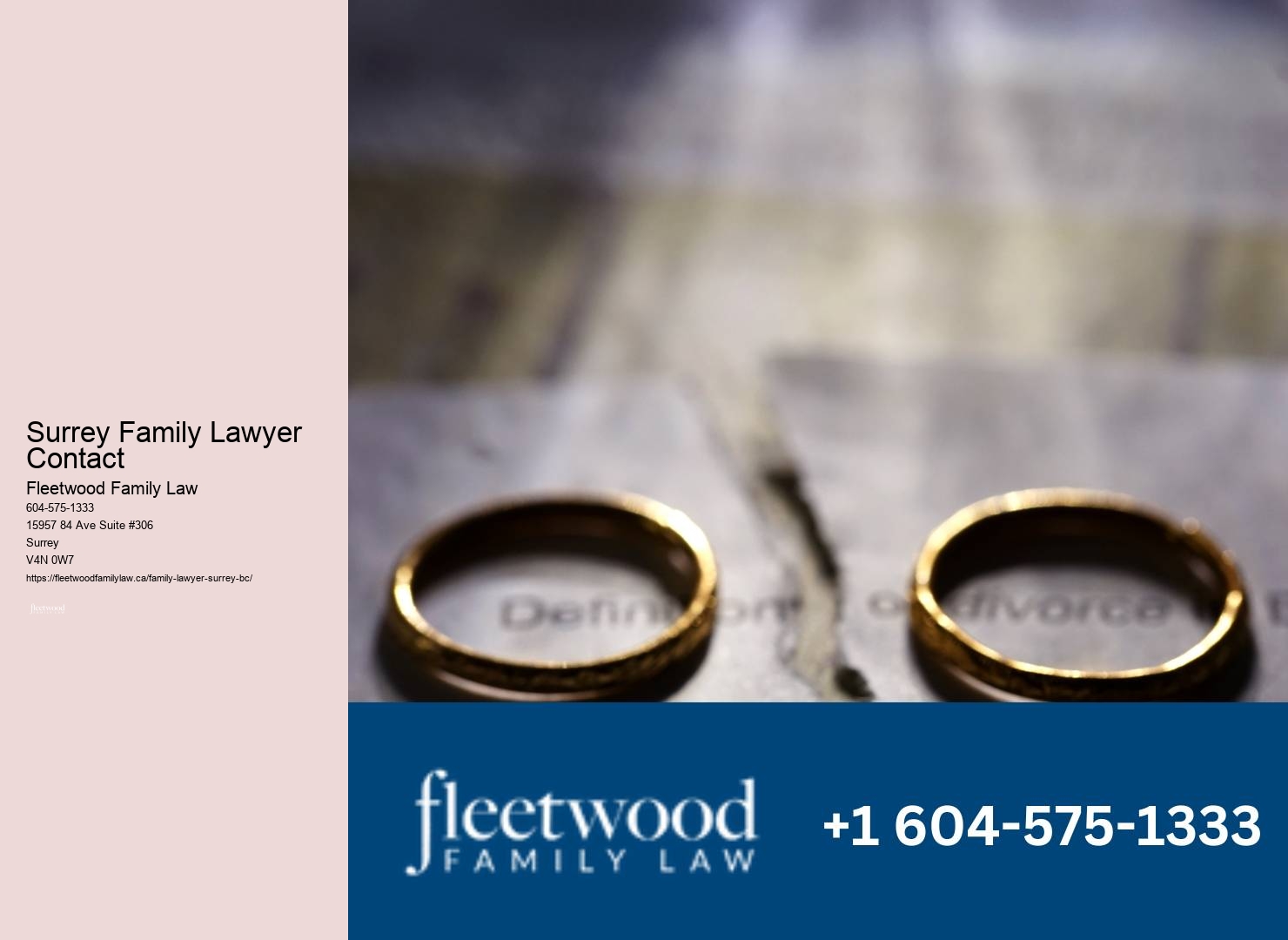 Surrey Family Lawyer Contact Child Custody Mediation