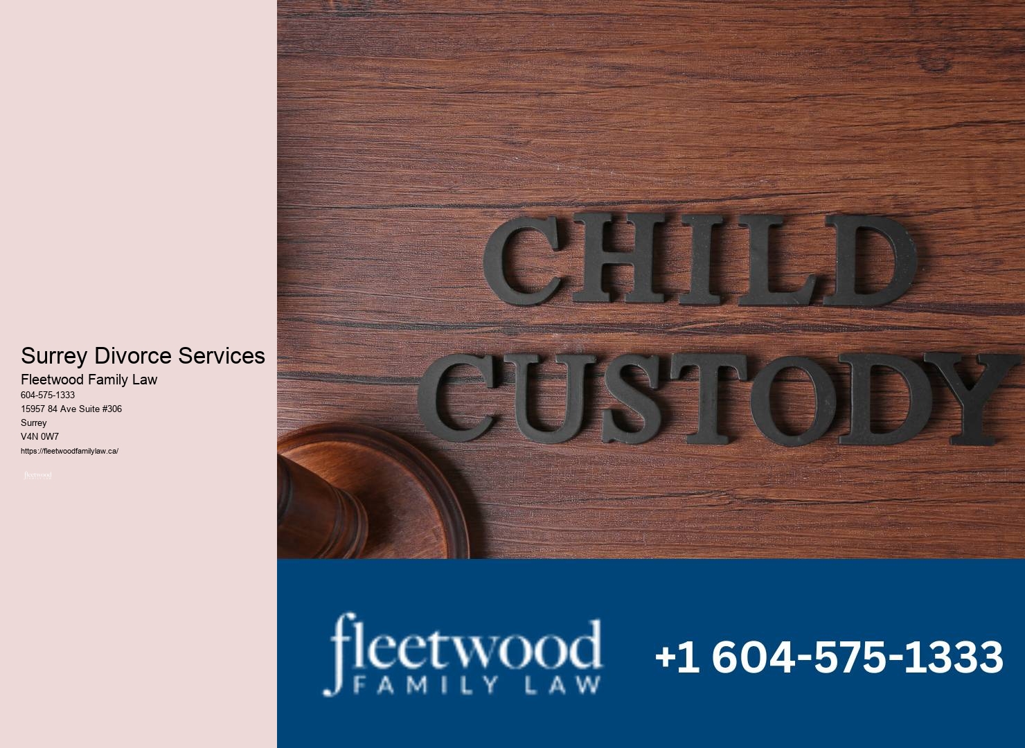 Surrey Divorce Services Separation Agreement Lawyer