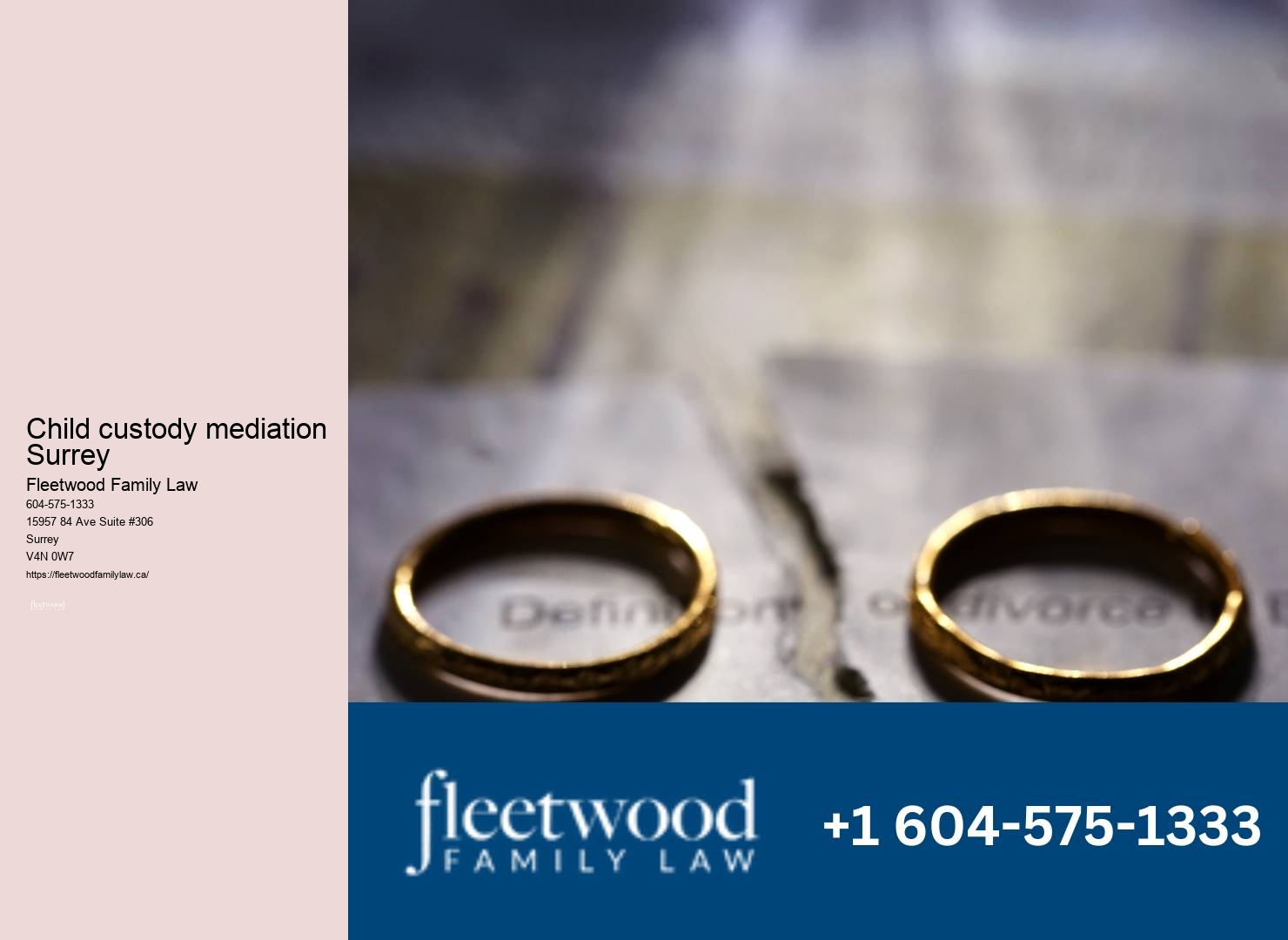 Child custody mediation Surrey Mediation Lawyer