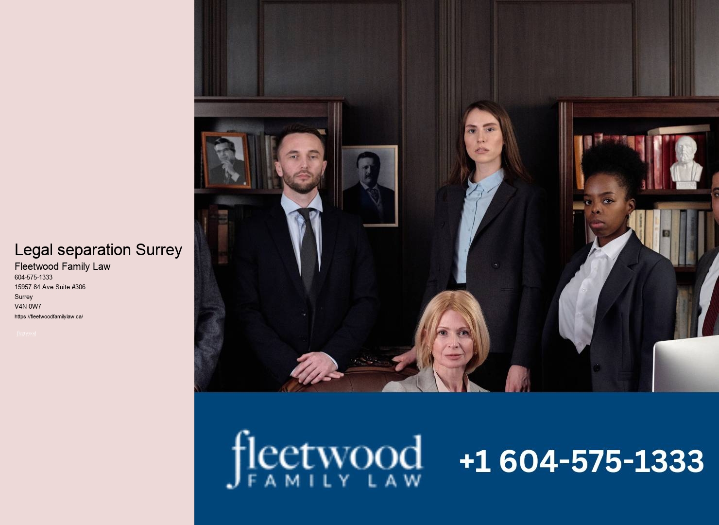 Affordable family law services Legal separation Surrey