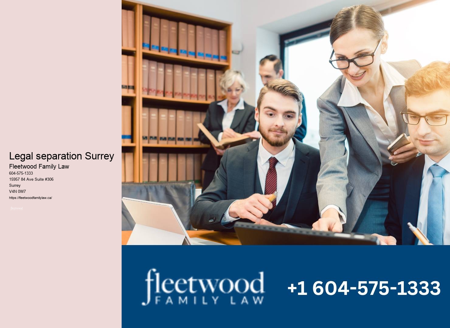 Dedicated family law representation Legal separation Surrey