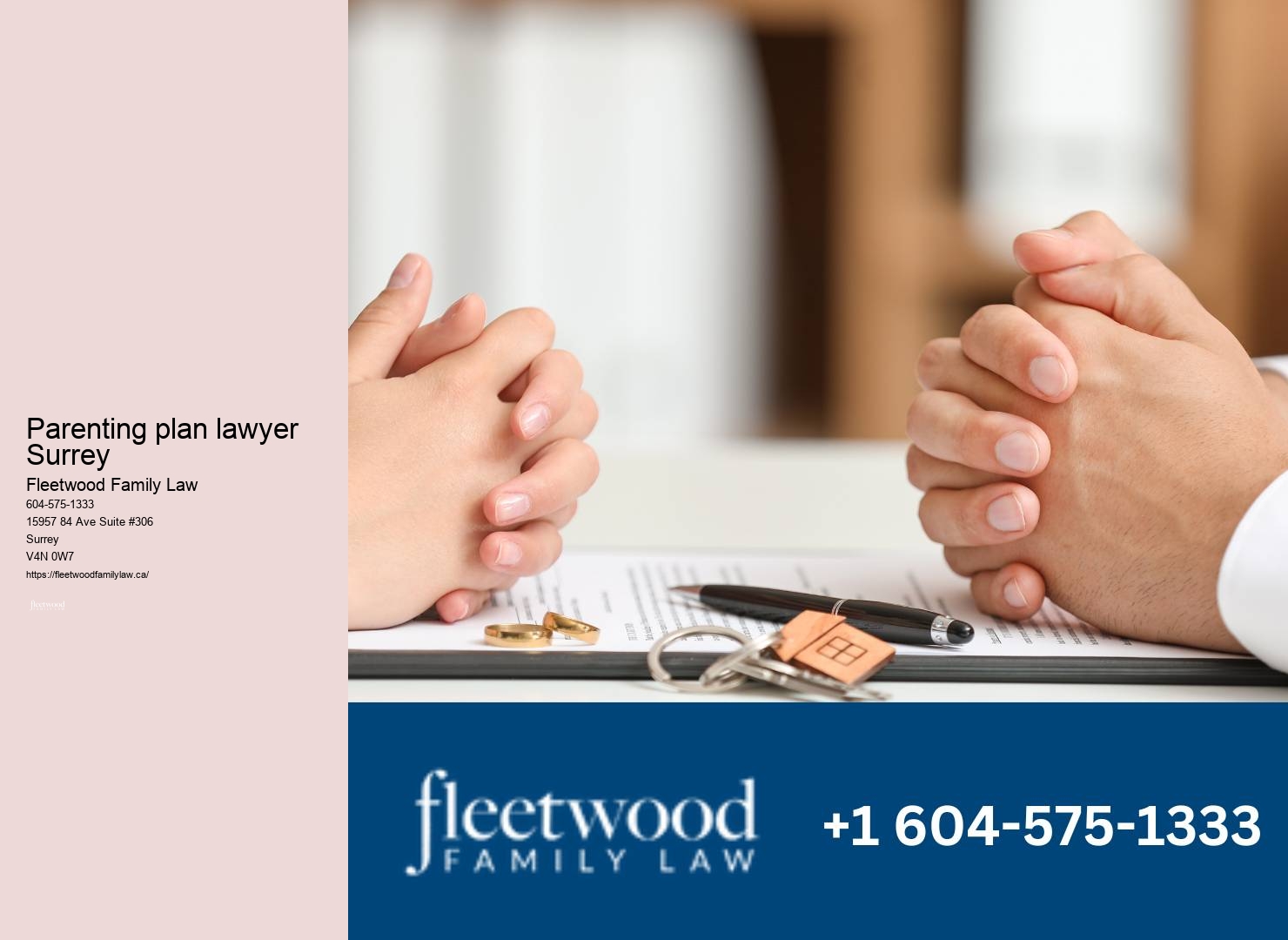 Parenting plan lawyer Surrey Family Law Attorney