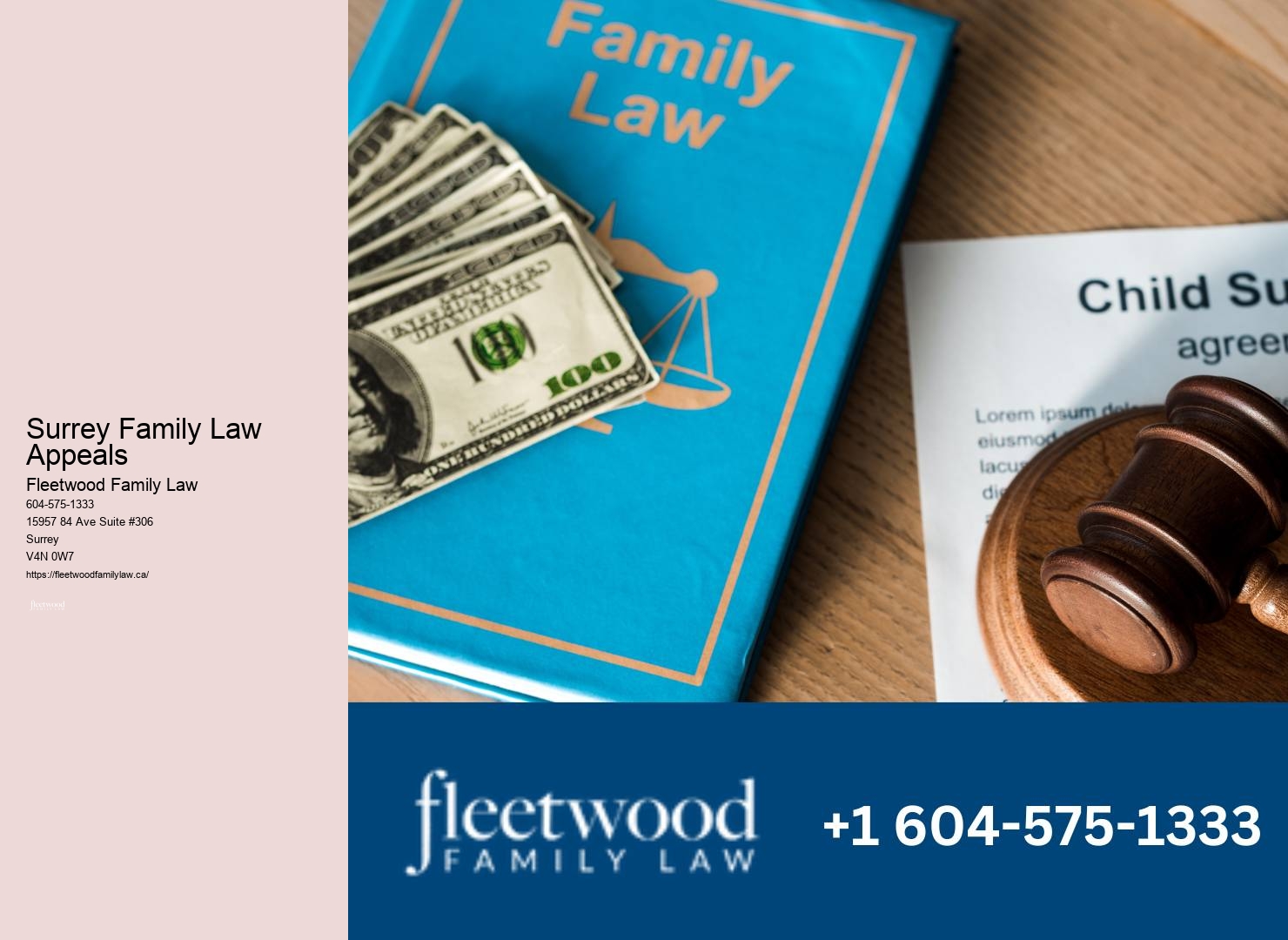Spousal Support Attorney Surrey Family Law Appeals