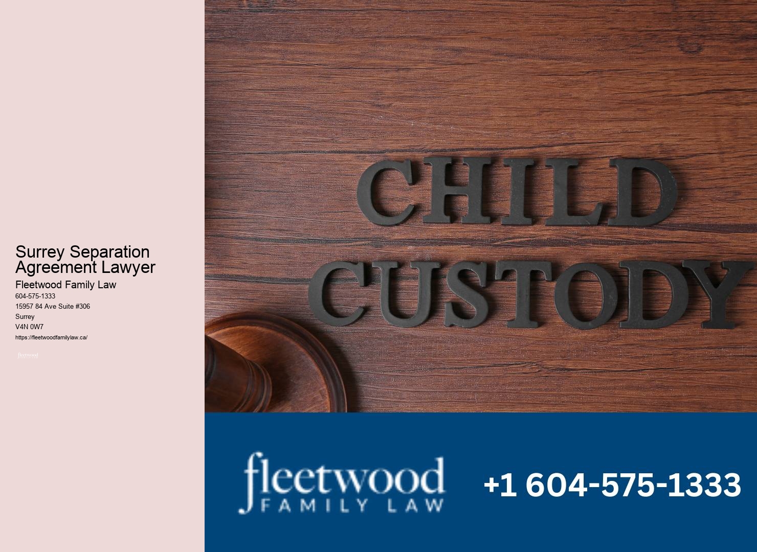 Reliable family law advice Surrey Separation Agreement Lawyer