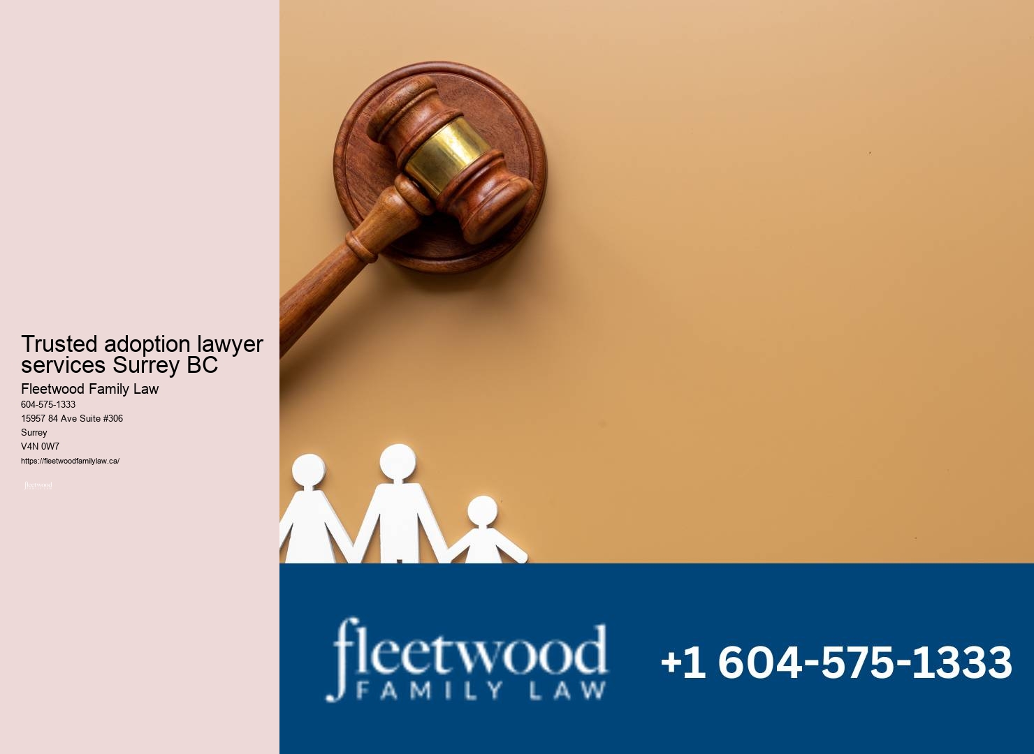 Trusted adoption lawyer services Surrey BC parenting agreement lawyer