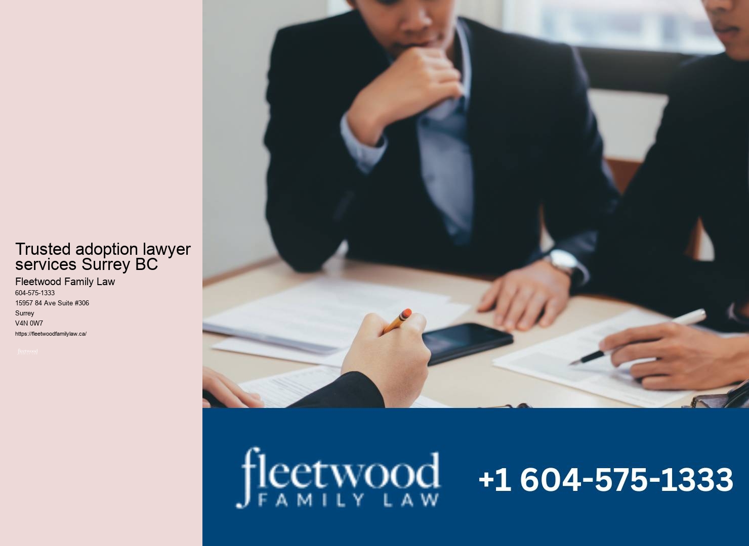 Child custody attorney Trusted adoption lawyer services Surrey BC