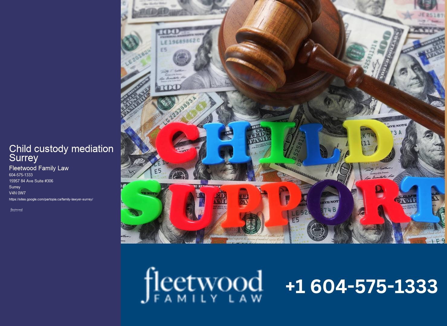 Child custody mediation Surrey Child Advocacy Lawyer