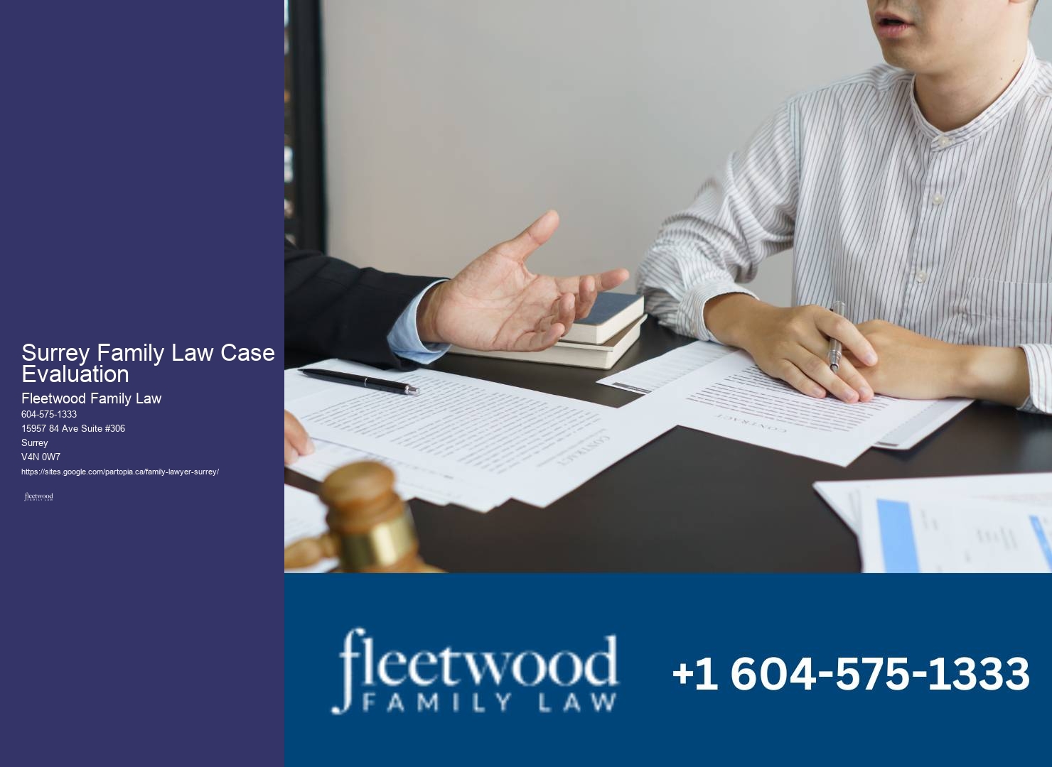 Family law dispute resolution Surrey Family Law Case Evaluation