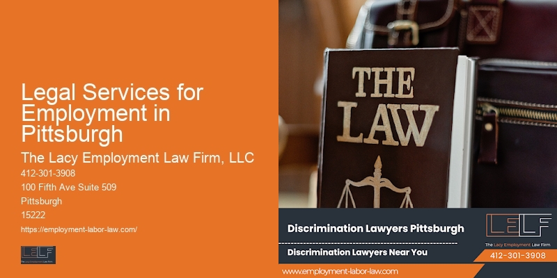Legal Services for Employment in Pittsburgh Workplace Discrimination Law Firm