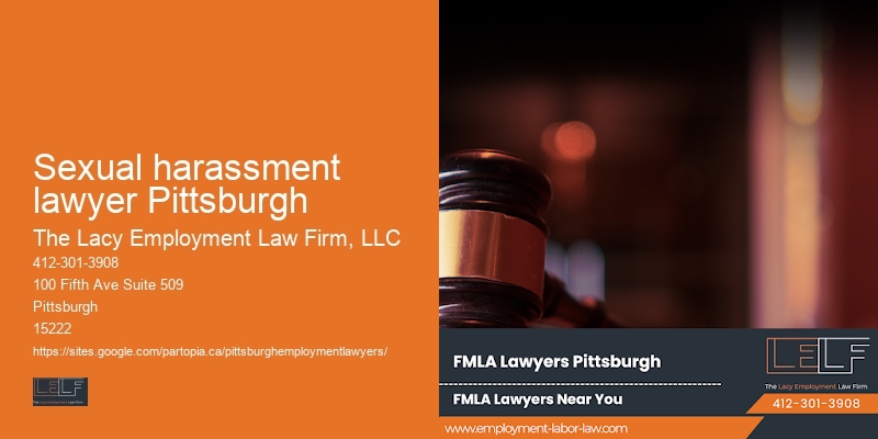 Sexual harassment lawyer Pittsburgh wrongful dismissal lawyer
