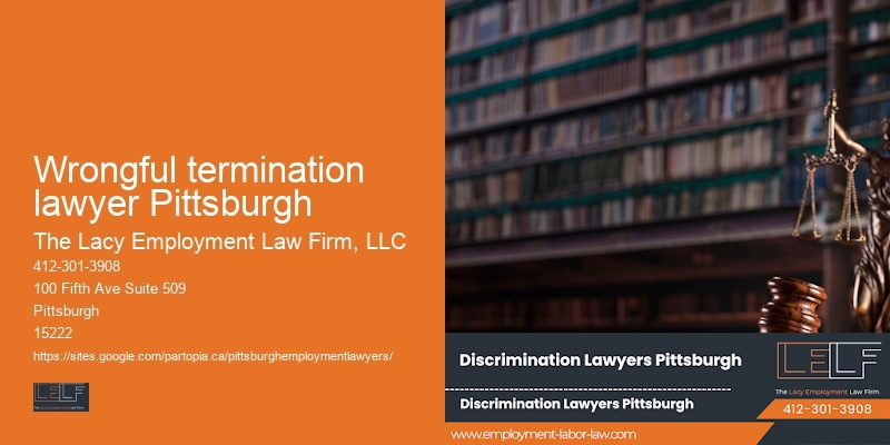 Wrongful termination lawyer Pittsburgh Workplace Dispute Lawyers