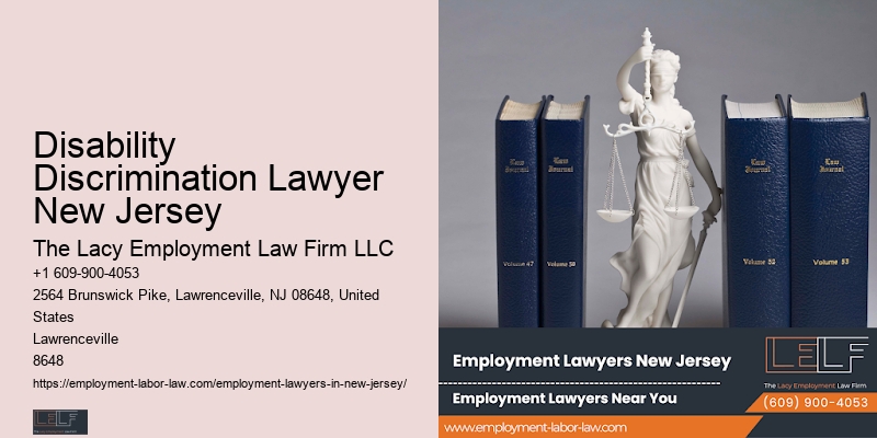 Employment Law Advisor Disability Discrimination Lawyer New Jersey