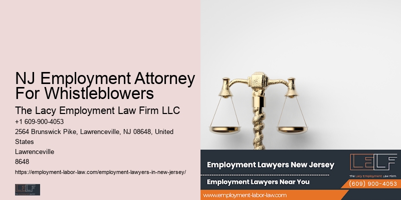 NJ Employment Attorney For Whistleblowers Wrongful Job Termination Specialist