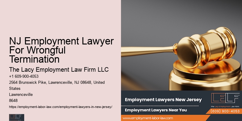 NJ Employment Lawyer For Wrongful Termination Wage Dispute Attorney