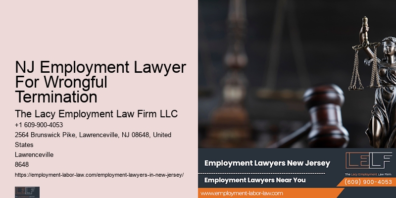 NJ Employment Lawyer For Wrongful Termination