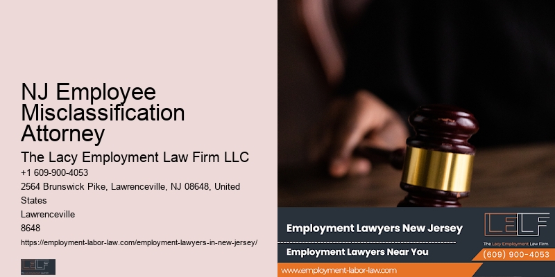 NJ Employee Misclassification Attorney Employment Law Attorney