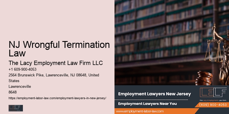 NJ Wrongful Termination Law Wage and Hour Dispute Attorney