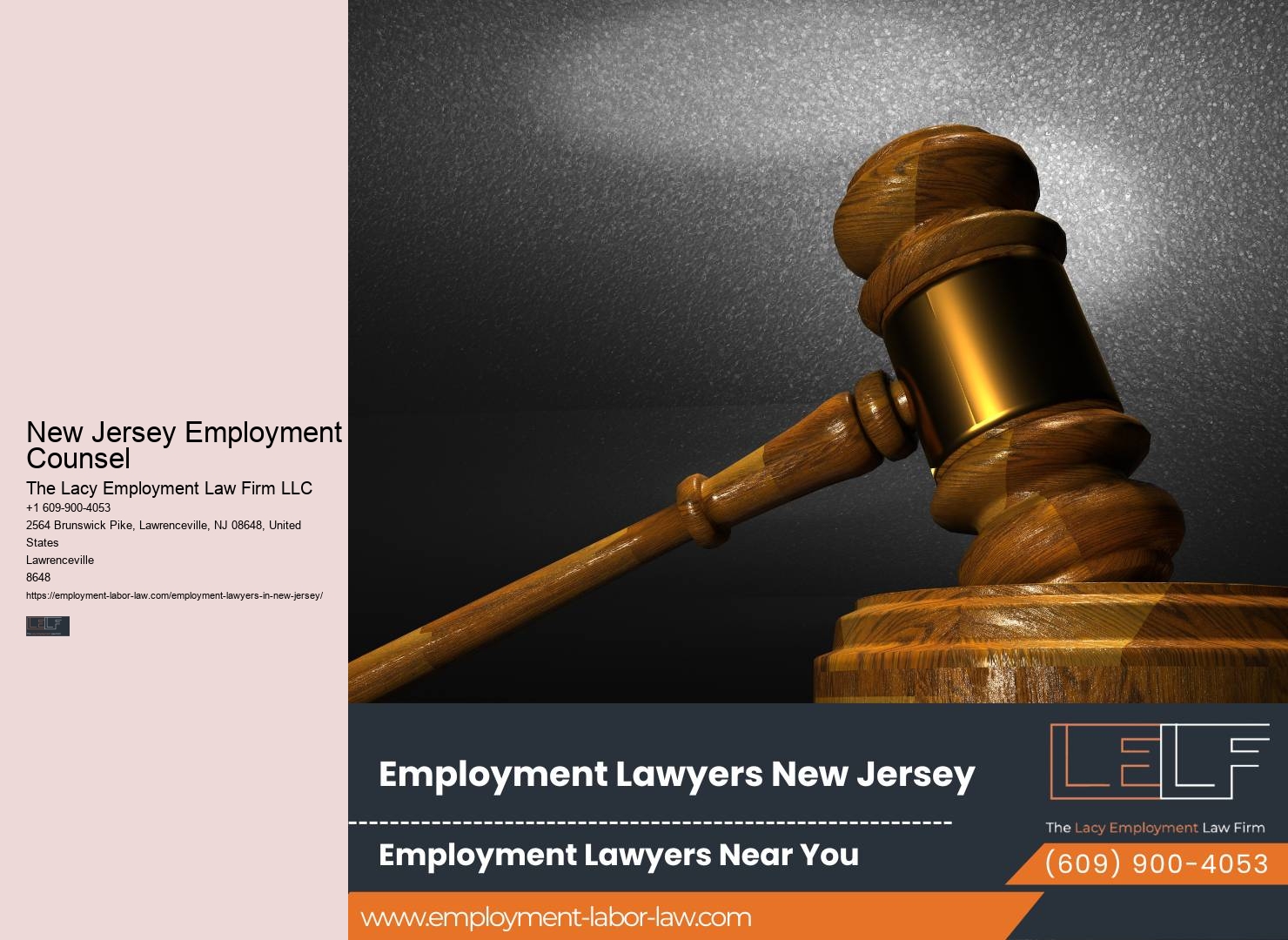 New Jersey Employment Counsel Employee Law Attorney