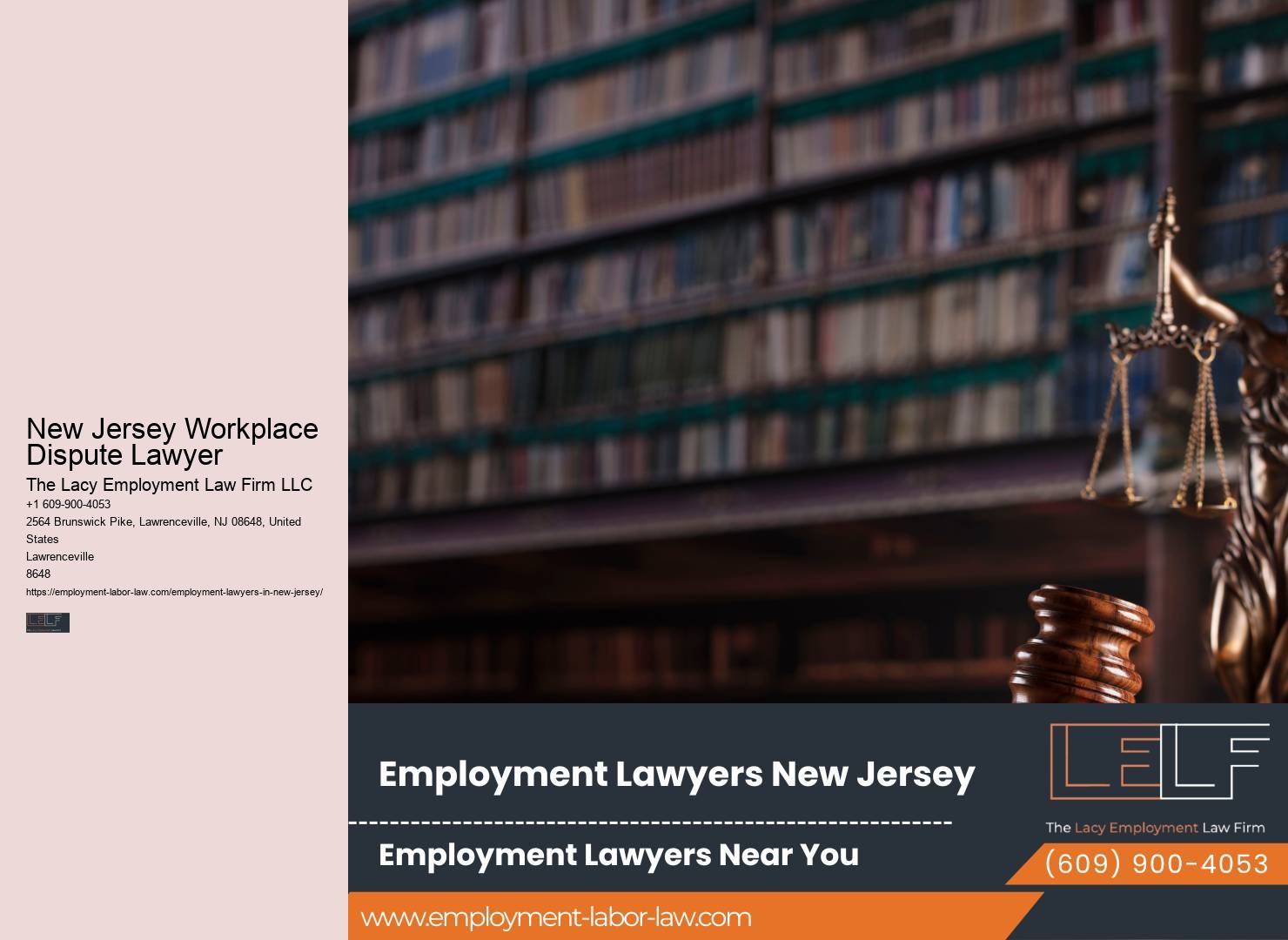 New Jersey Workplace Dispute Lawyer Employment Law Services Near Me