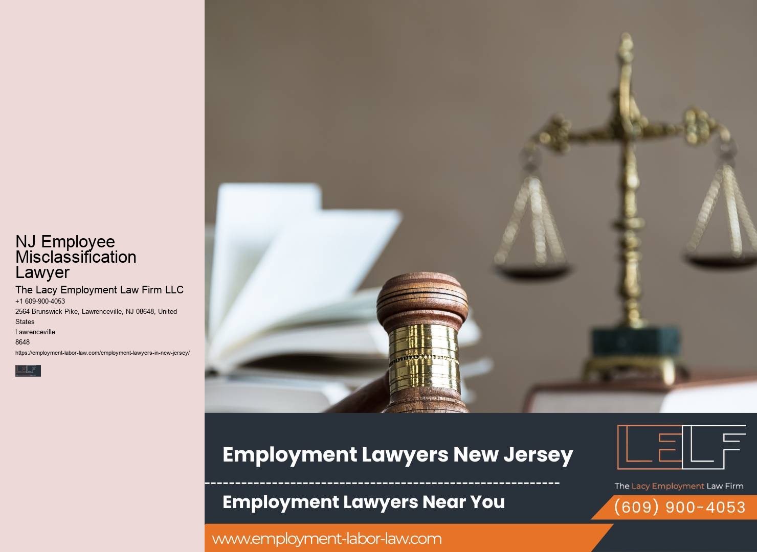 NJ Employee Misclassification Lawyer Workplace Harassment Legal Counsel