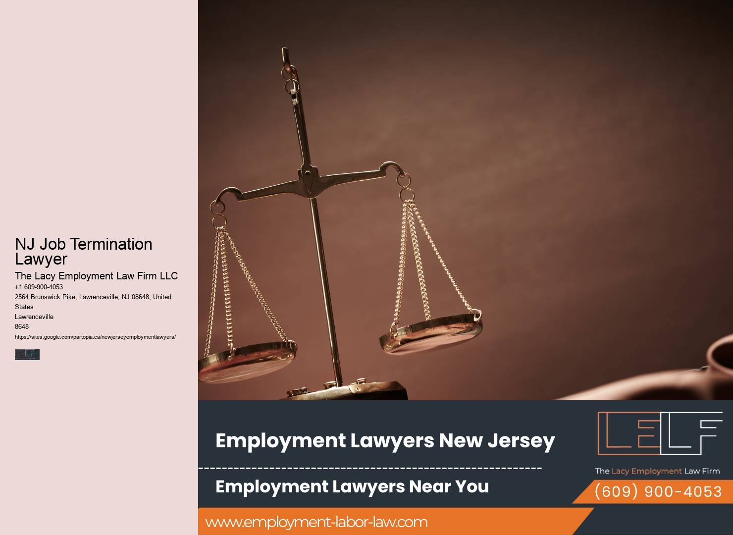 NJ Job Termination Lawyer Employment Law Office