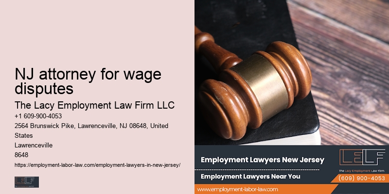 NJ attorney for wage disputes employment dispute lawyer