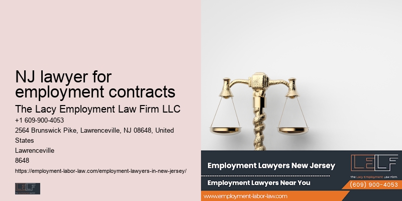 NJ lawyer for employment contracts workplace discrimination lawyer success
